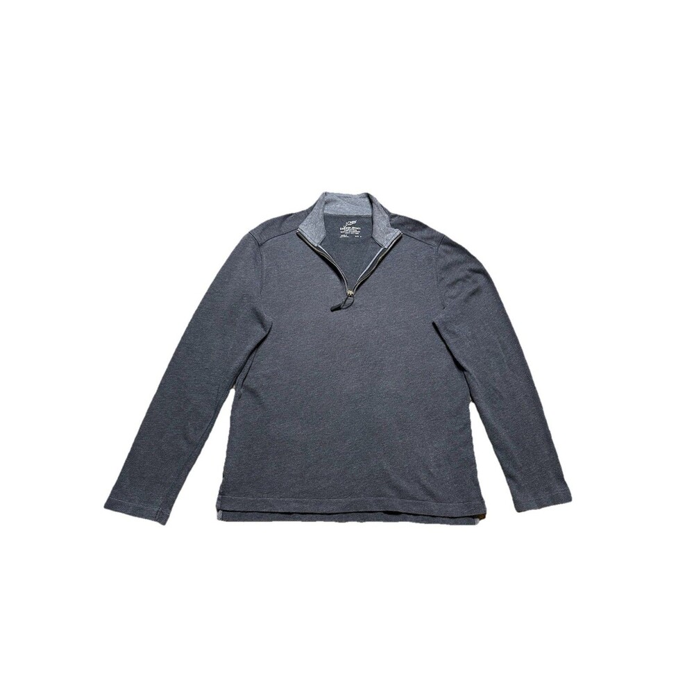 J. Crew Quarter Zip Sweater Men’s Small Sueded Jersey Cotton Pullover Top
